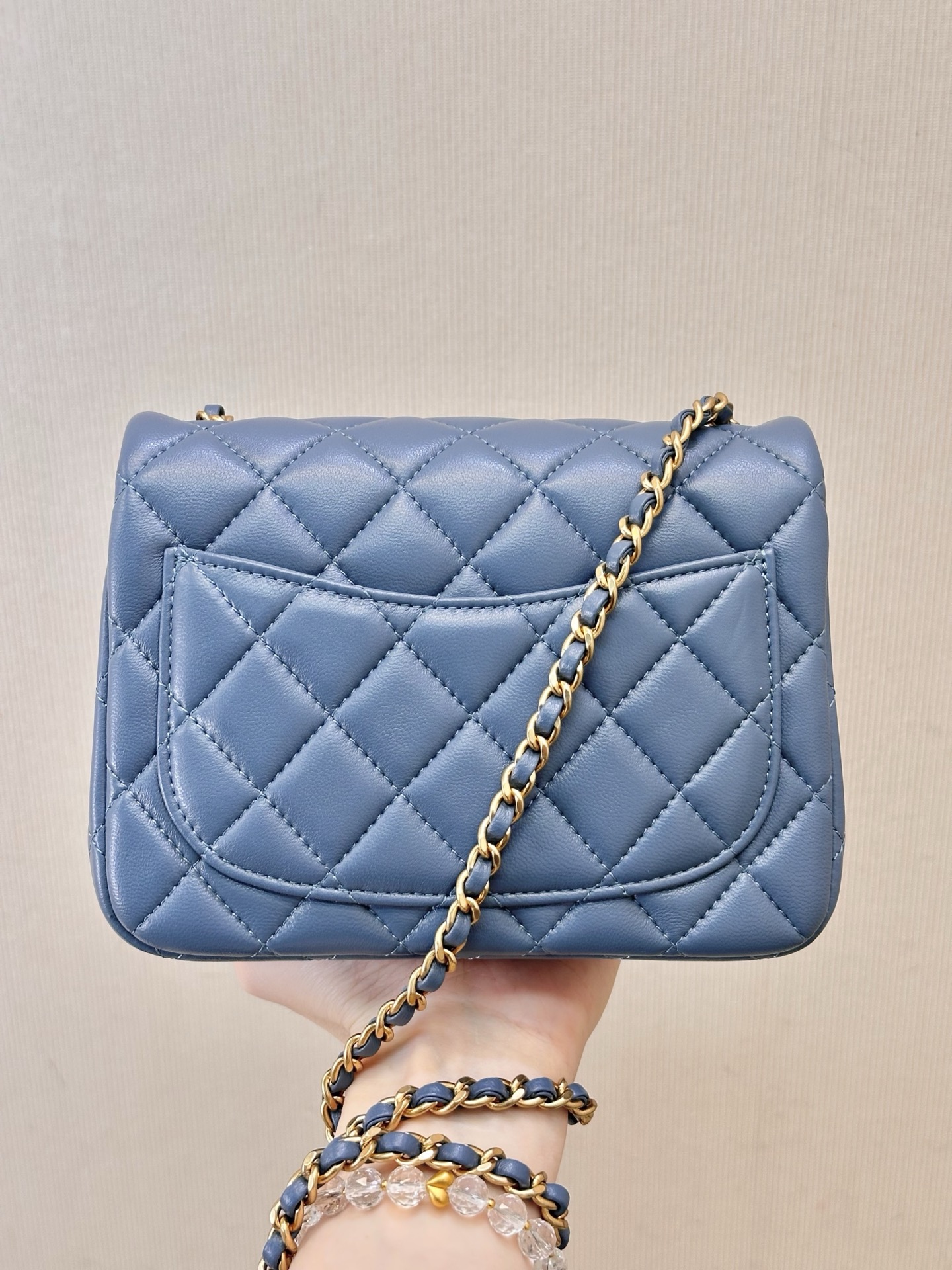 Chanel Small Ball-Detail Leather Crossbody Bag - Image 7