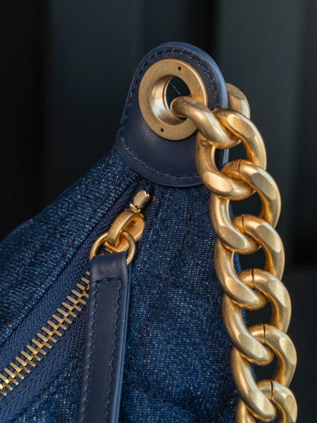 Chanel 25C Denim Hobo Shoulder Bag - Image 7