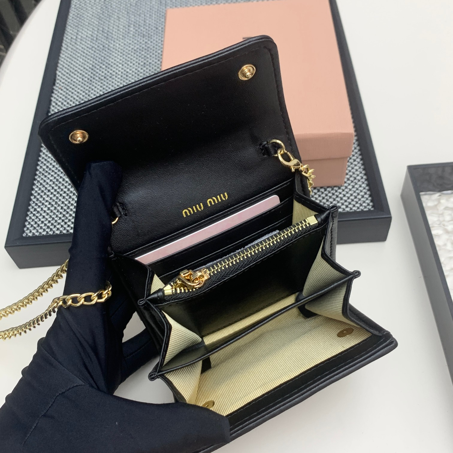Miu Miu Leather Zip Coin Purse - Image 7