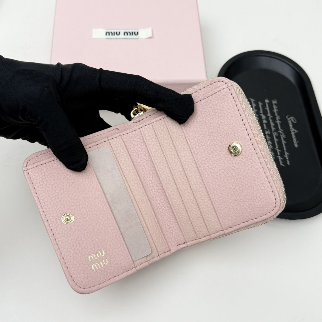 Miu Miu Quilted Lambskin Wallet - Image 7