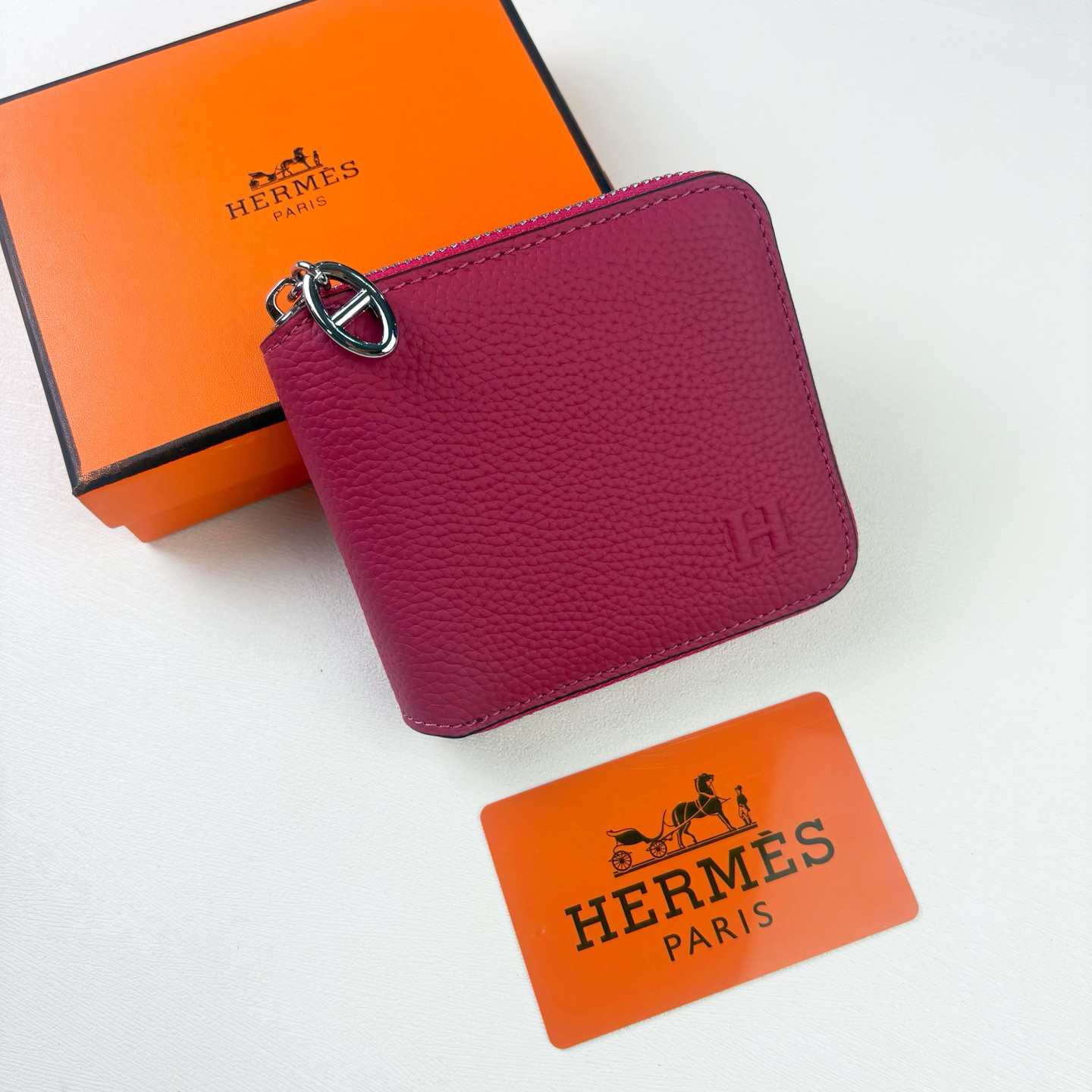 Hermès Silk'in Leather Wallet - Image 7
