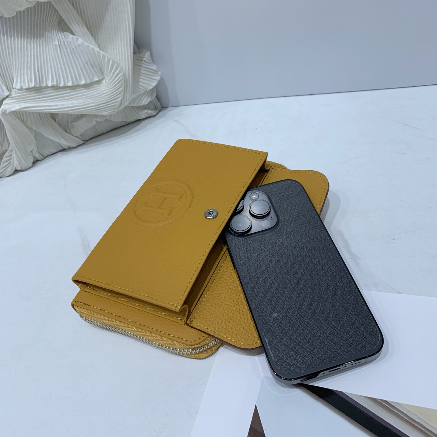 Hermès Togo Calfskin Crossbody Bag - Image 7
