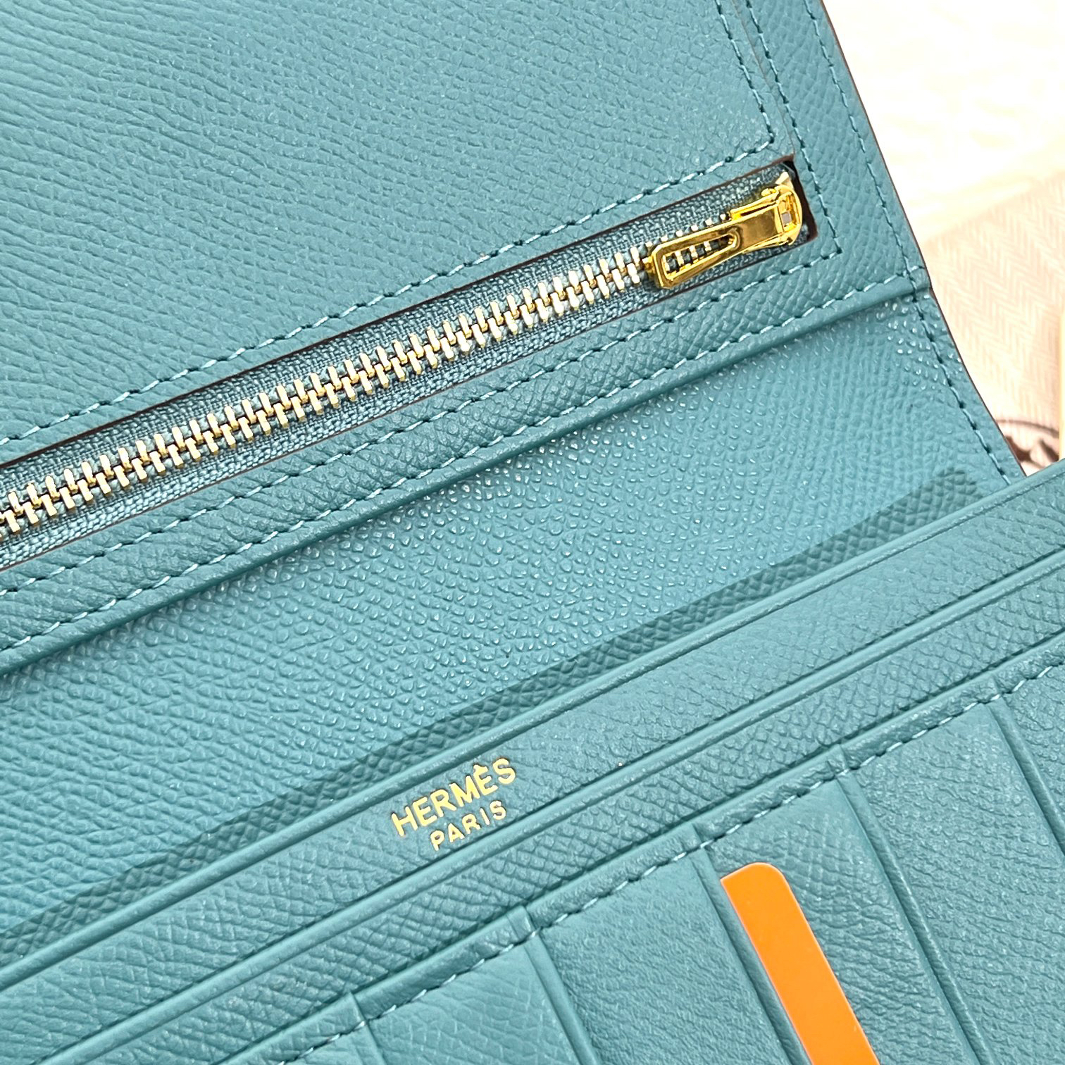 Hermes Leather Zip Wallet - Image 7
