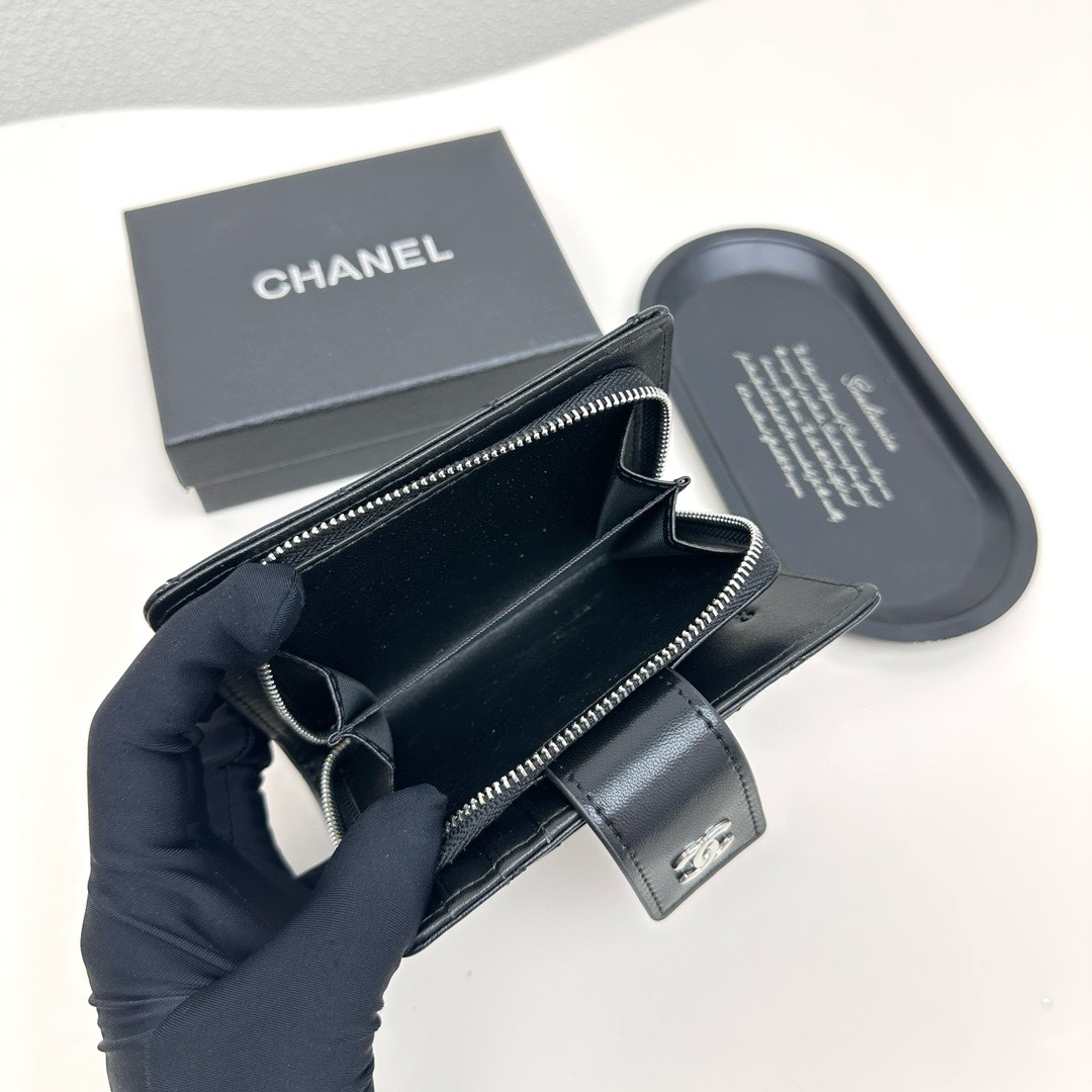 Chanel 8354 Multifunction Wallet - Black and Pink - Image 7
