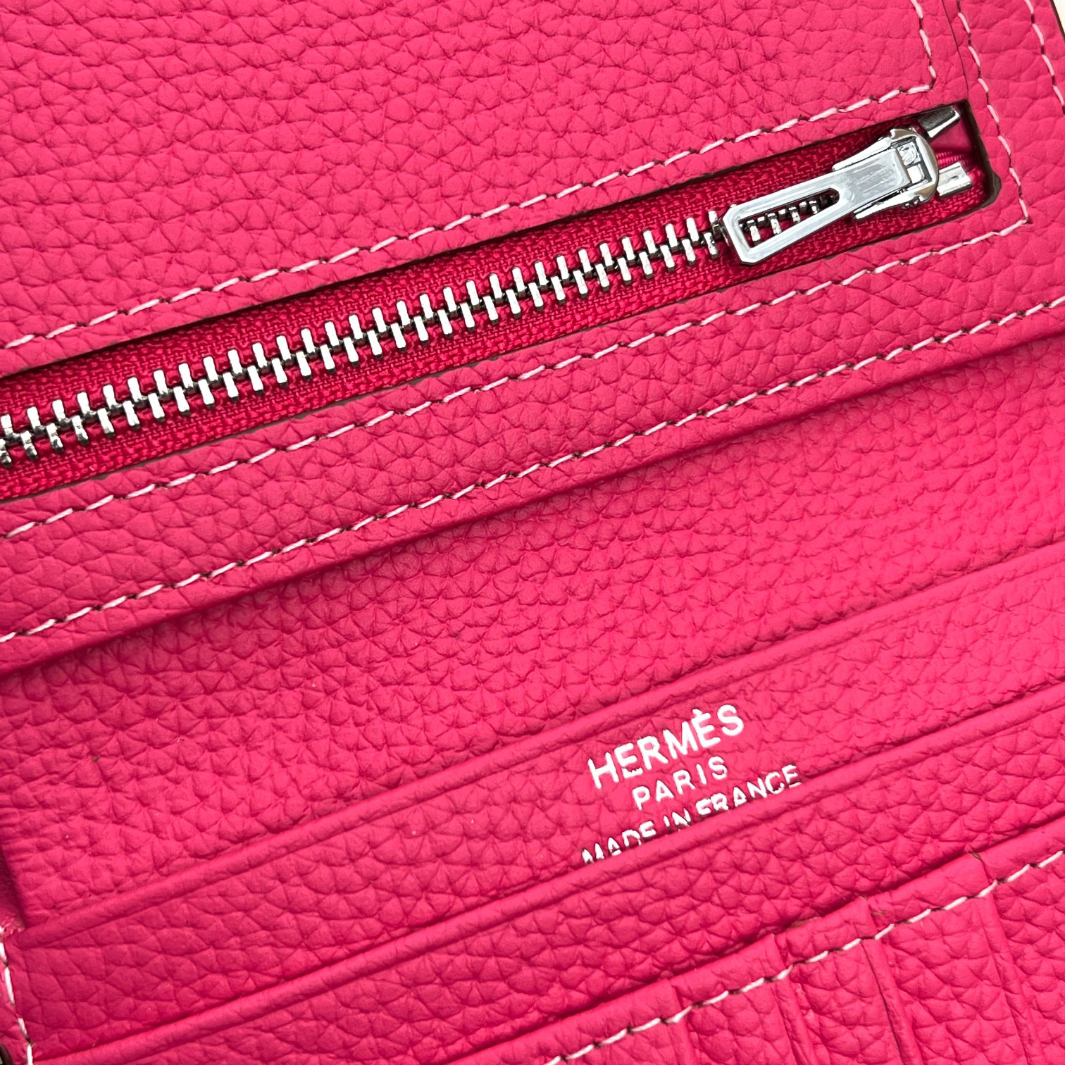 Hermes Constance Leather Card Holder with Silver Hardware - Image 7