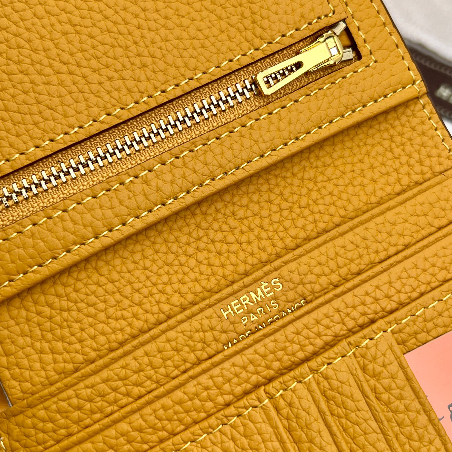 Hermes Gold-Hardware Vertical Bifold Wallet - Image 7