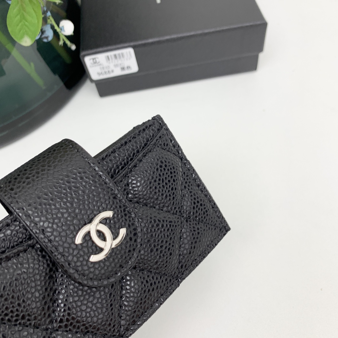 CHANEL AP1081 Grained Goatskin Short Trifold Wallet - Image 7
