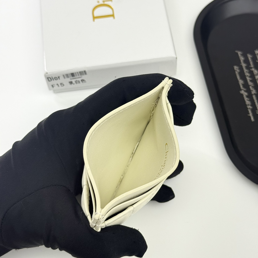 Dior F15 Slim Calfskin Leather Wallet - Image 7