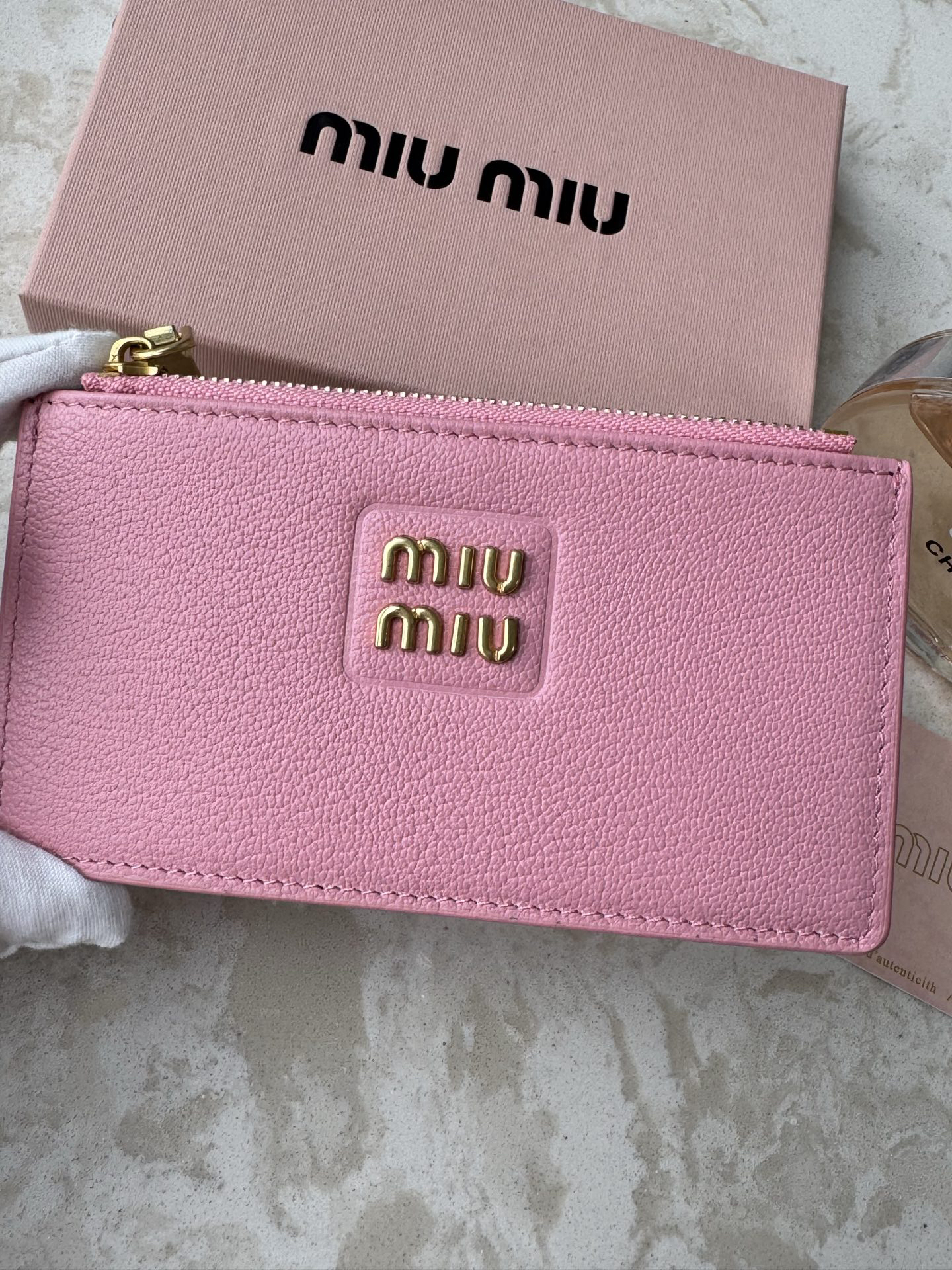 Miu Miu Slim Calf Leather Card Wallet - Image 7