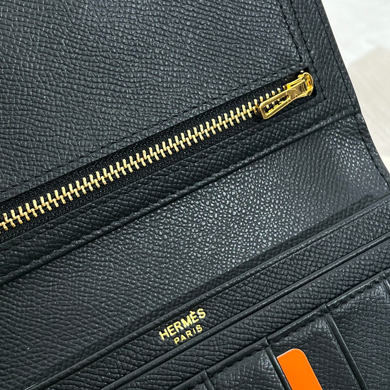Hermes Leather Vertical Zip Wallet - Image 7