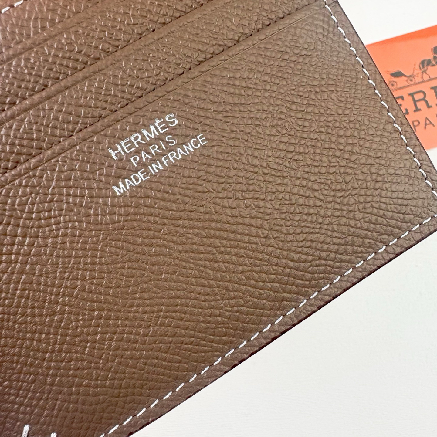 Hermès Emon Evercolor Leather Card Holder - Image 7