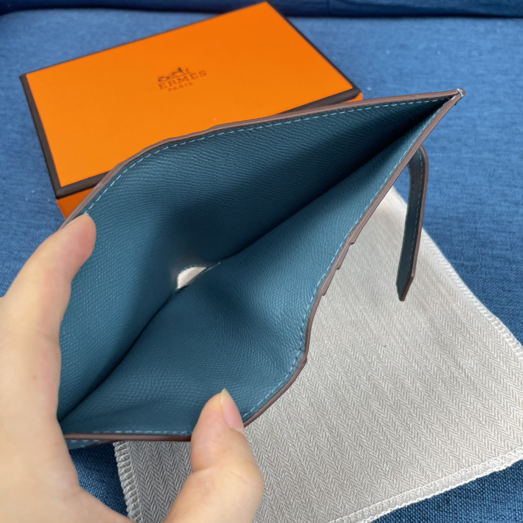 Hermes Leather Vertical Wallet - Image 7