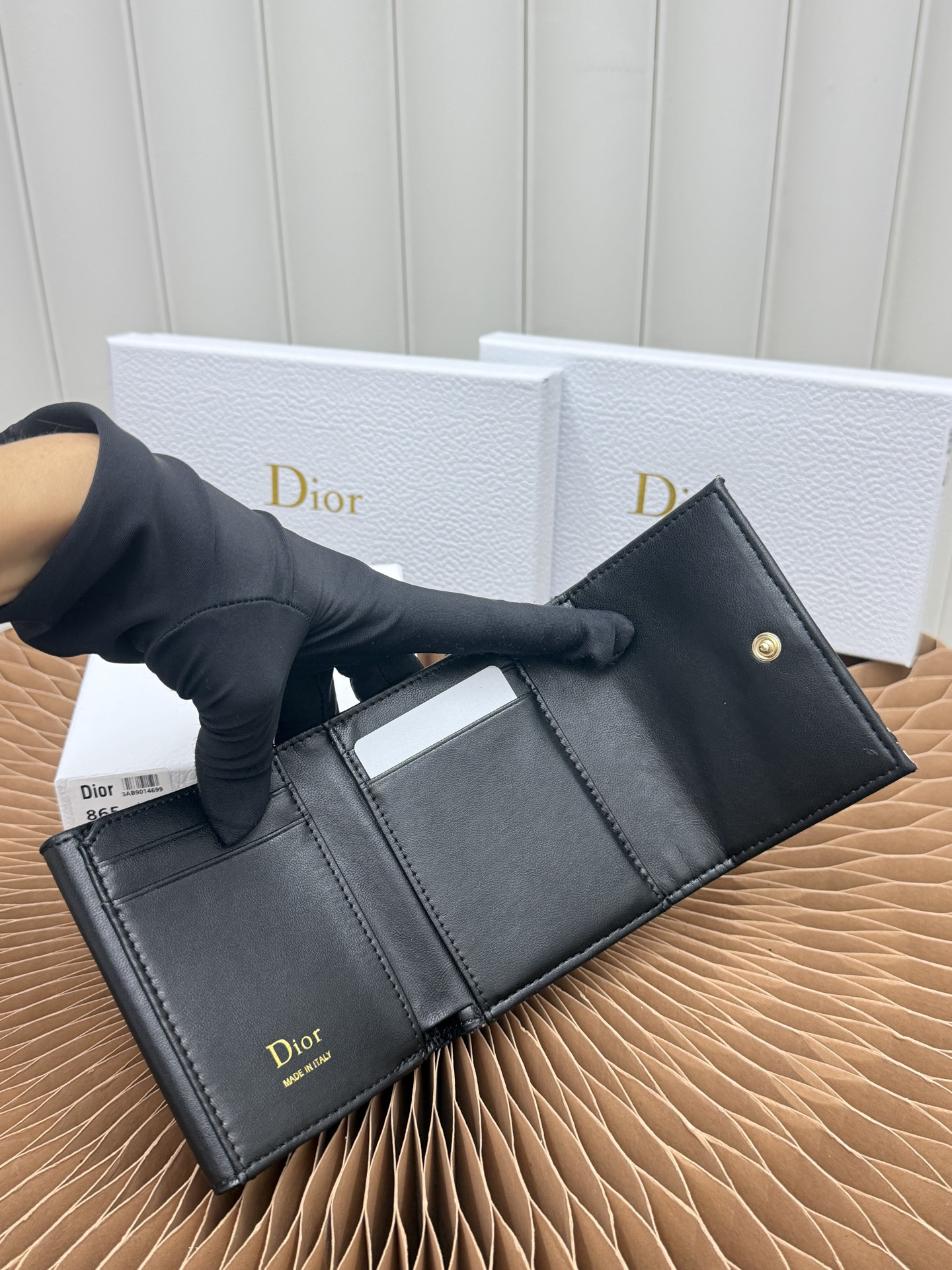 Lady Dior 'Lotus' Wallet - Image 7