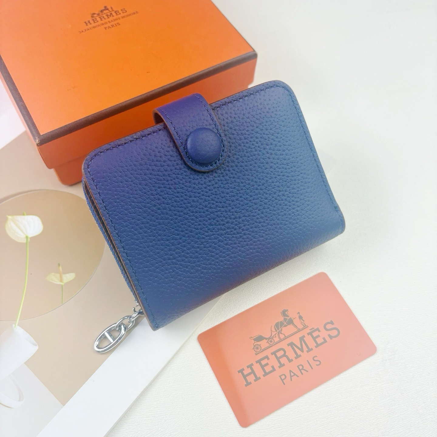 Hermes Silk'in Togo Leather Women's Wallet - Image 7