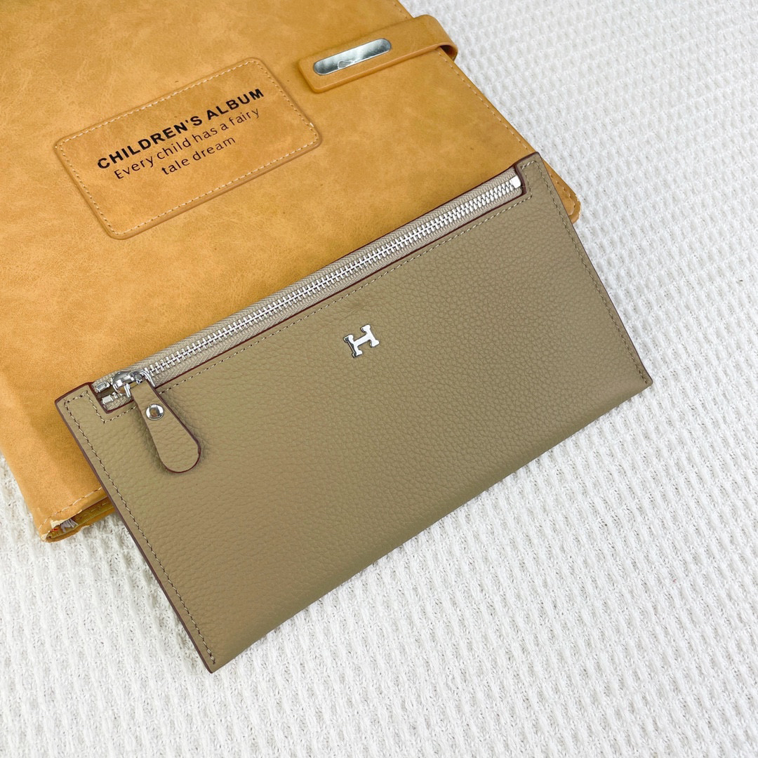 Hermes Silk'in Barenia Calfskin Zip Wallet - Image 7