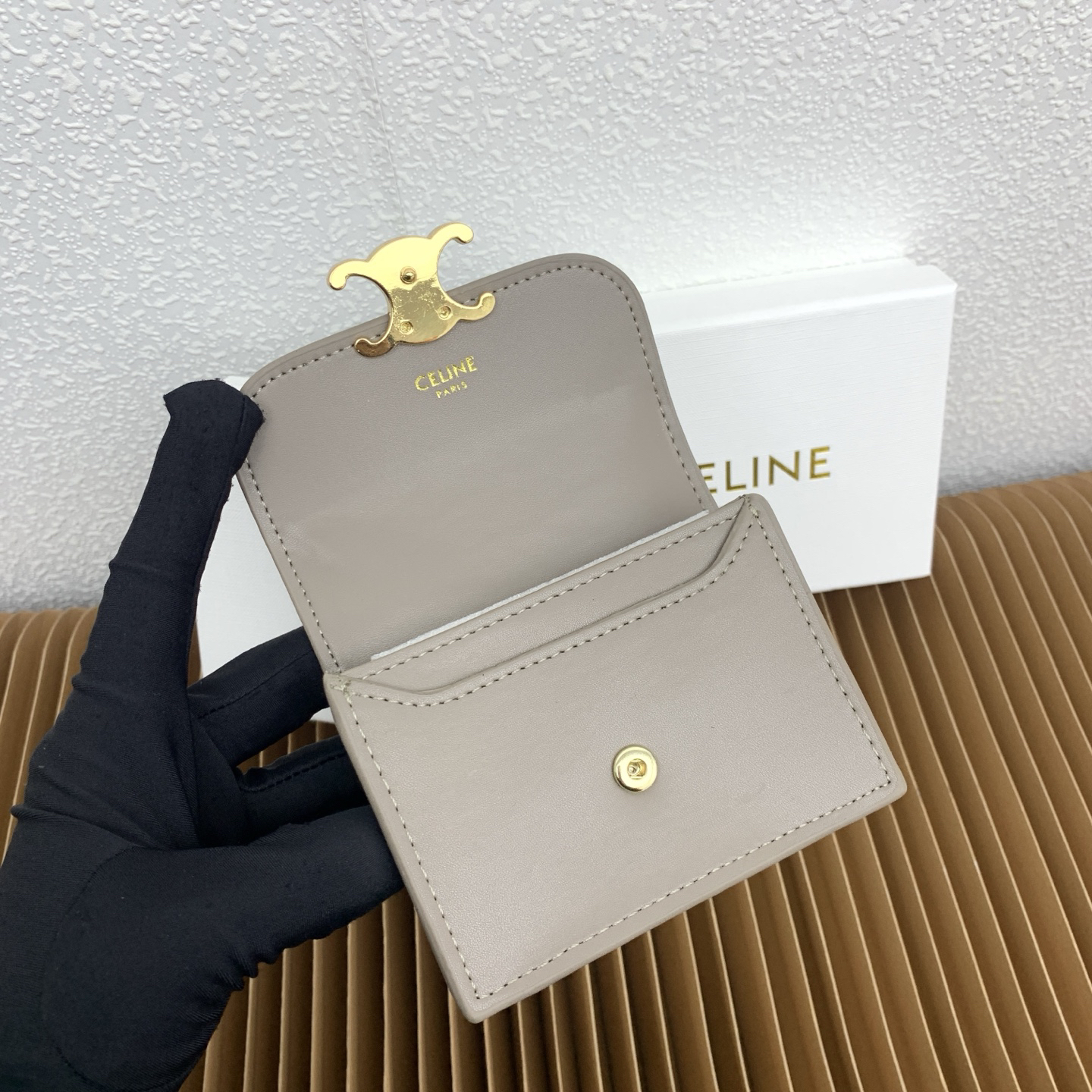 Celine Triomphe Leather Business Card Holder - Image 7