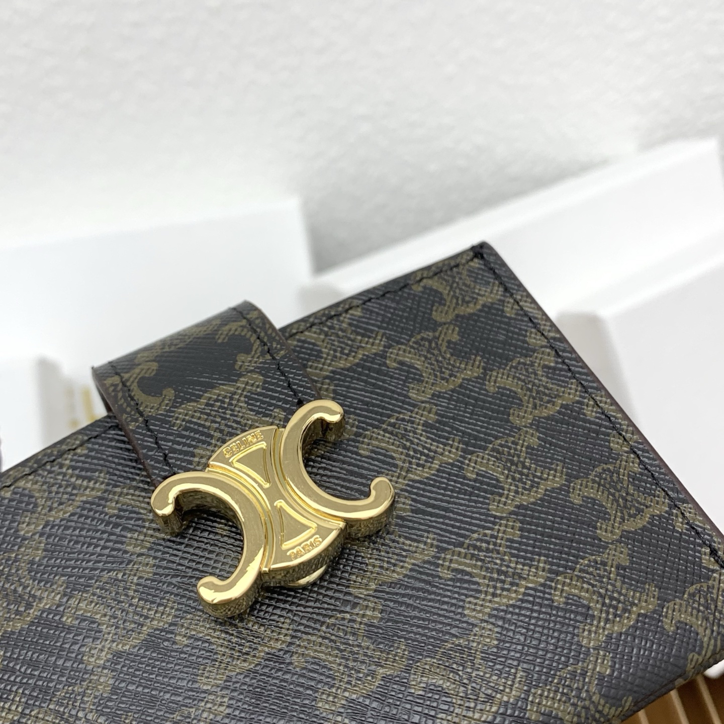 Celine ACCORDEON Triomphe Leather Card Holder - Image 7