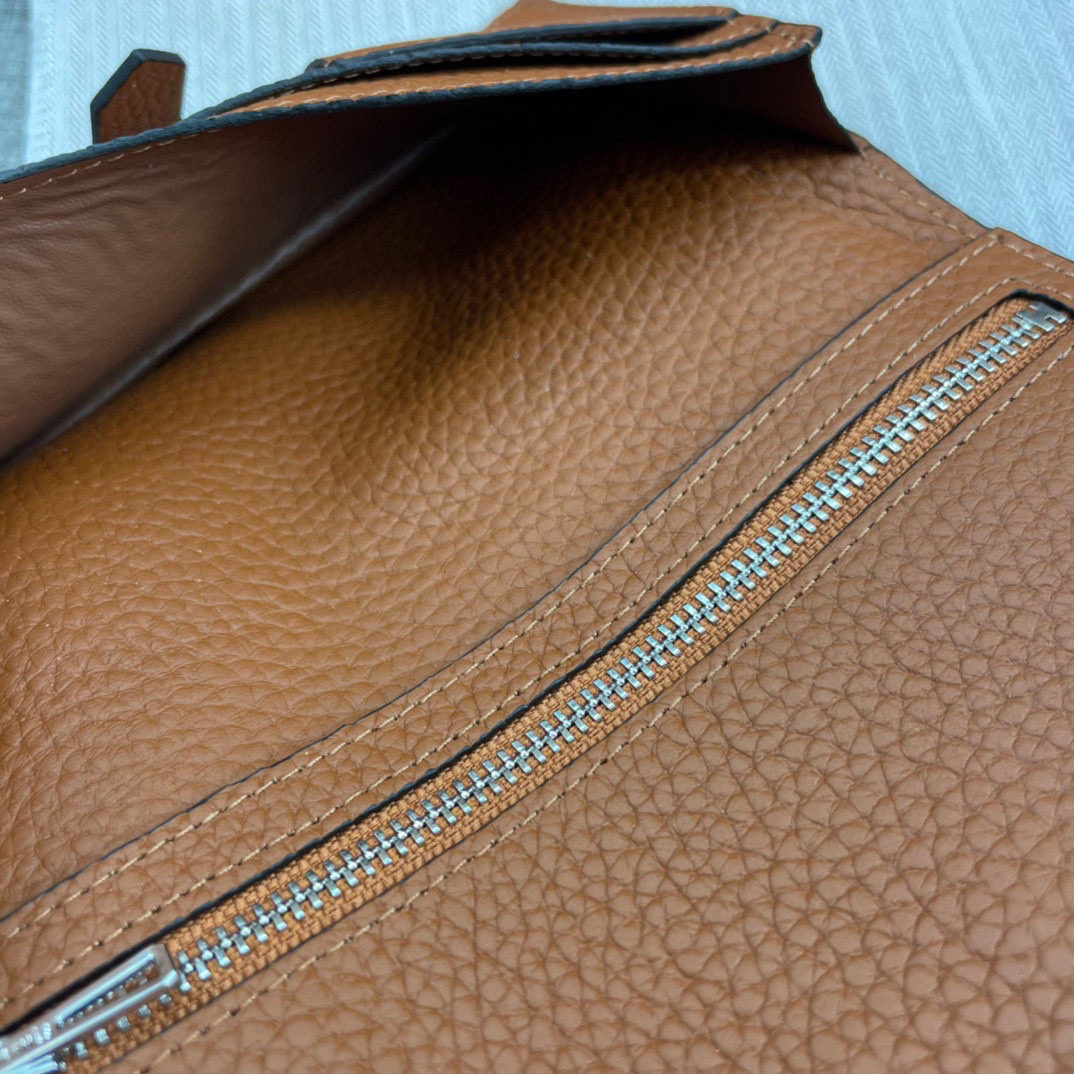 Hermes Togo Leather Zip Wallet - Image 7