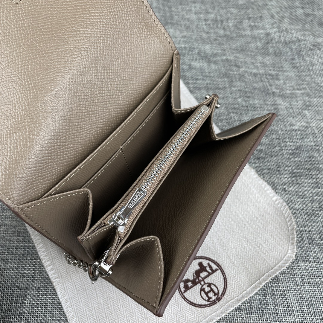 Hermes Constance Palm-Grain Leather Card Holder - Image 7