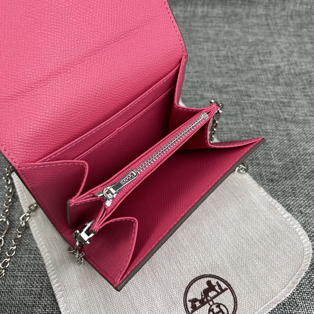 Hermes Constance Palm-Grain Leather Card Holder - Image 7