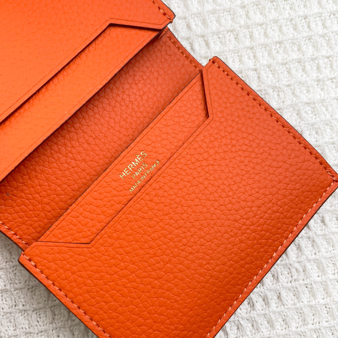 Hermes Litchi-Grain Leather Business Card Holder - Image 7