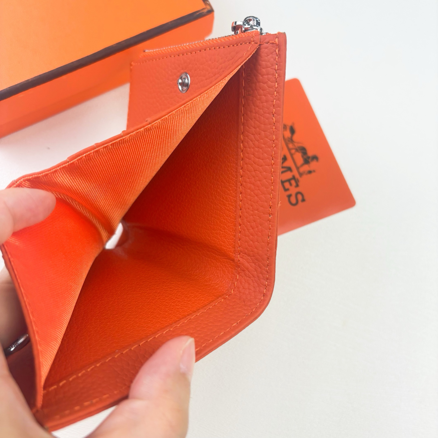 Hermes Silk'in Togo Leather Wallet - Image 7