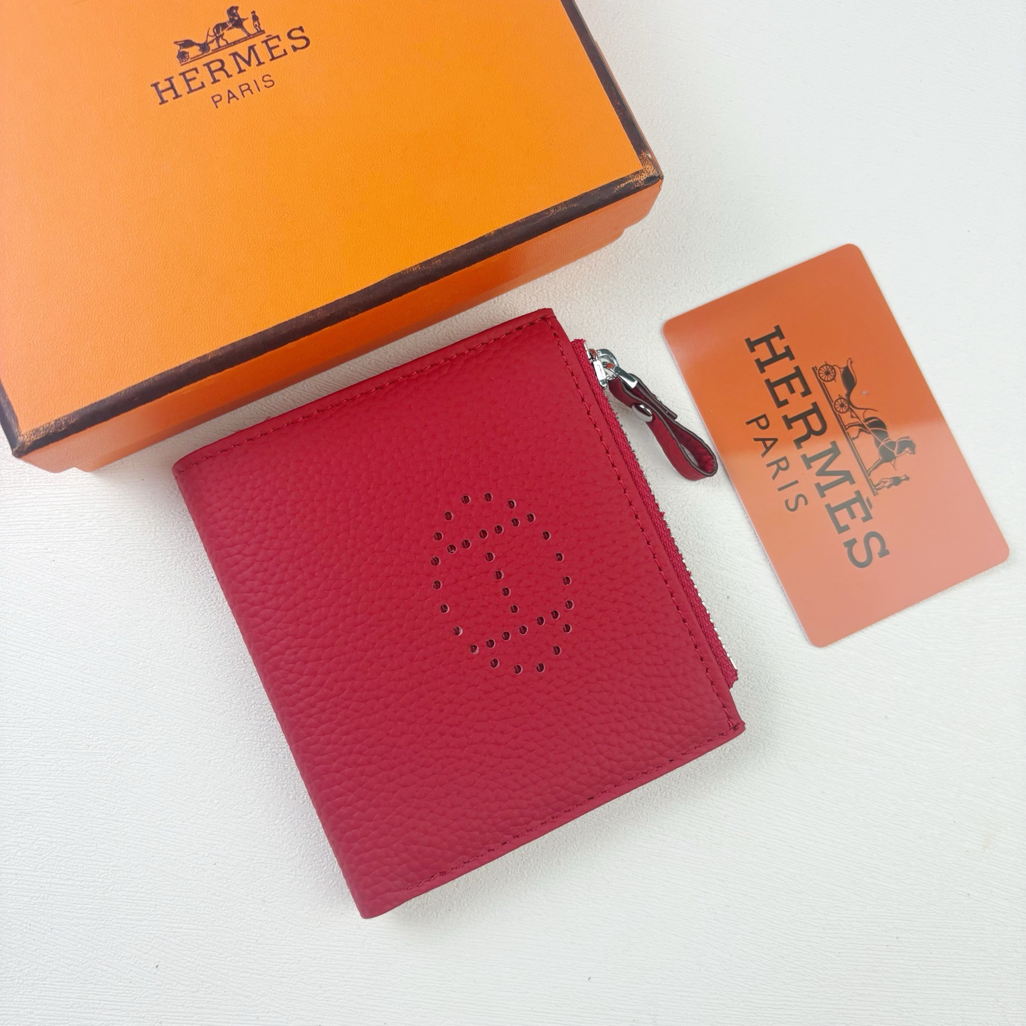 Hermes Silk'in Togo Leather Wallet - Image 7