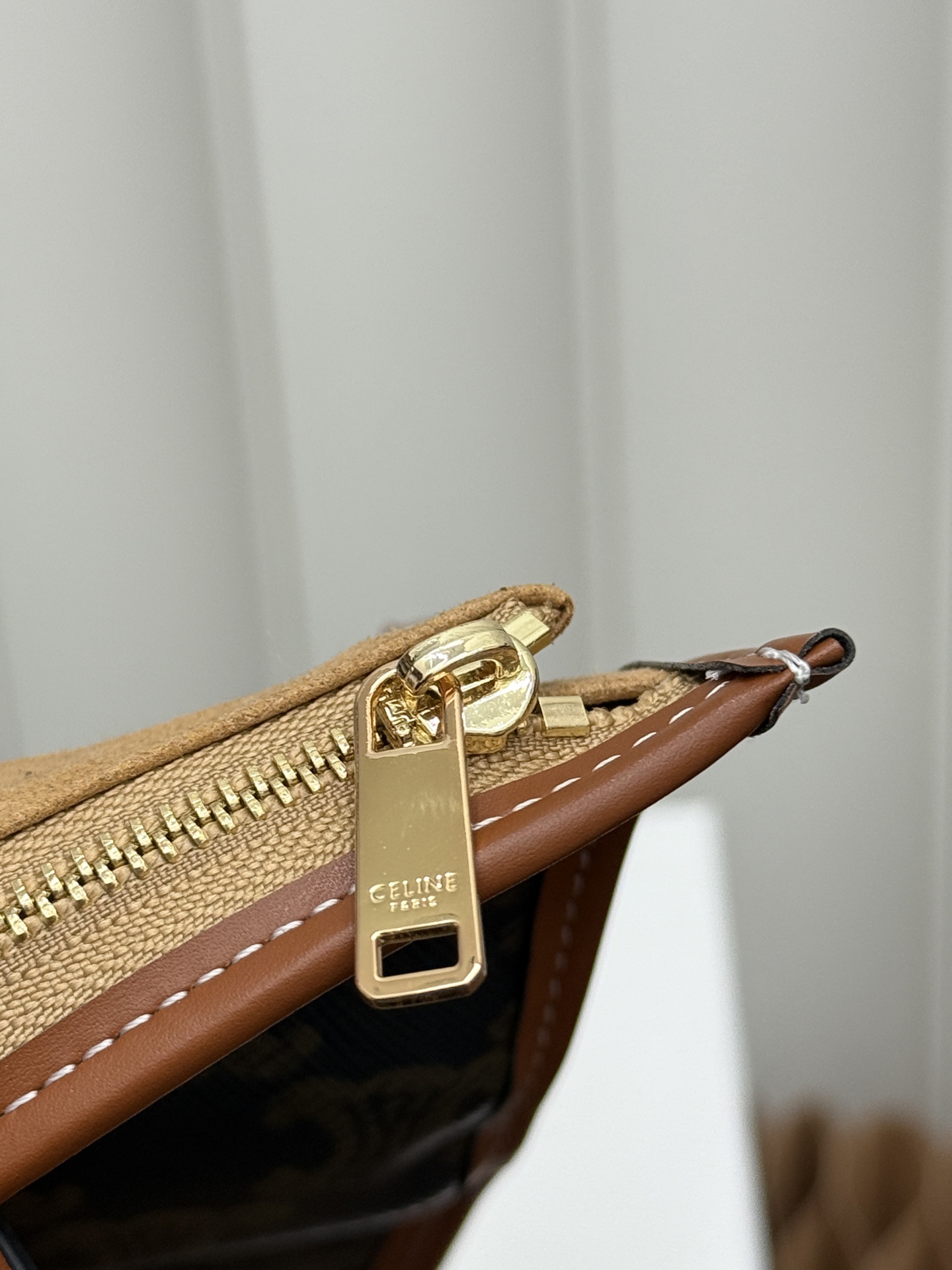 CELINE Textile and Cow Leather Jewelry Pouch - Image 7