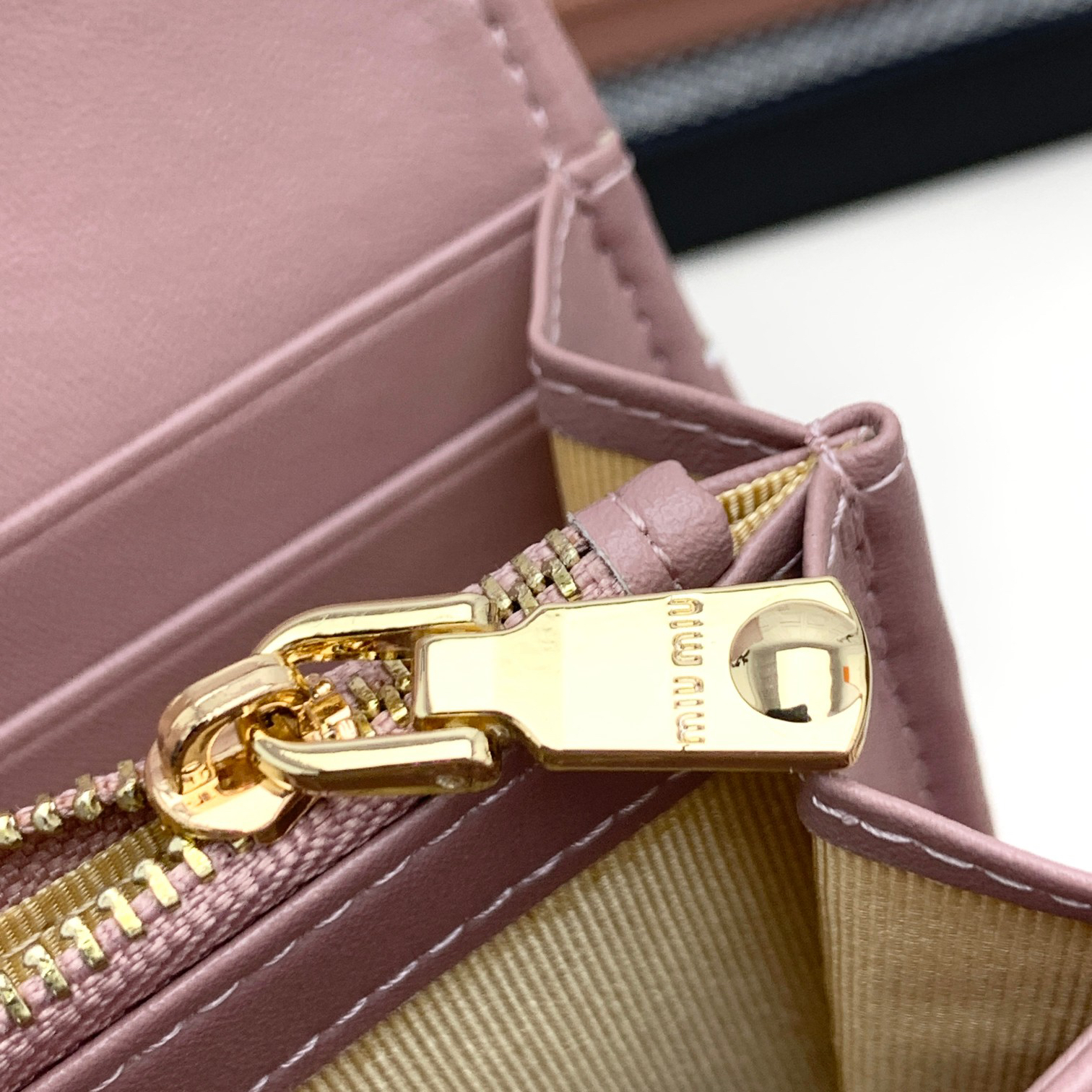 Miu Miu Lambskin Zipper Wallet - Image 7