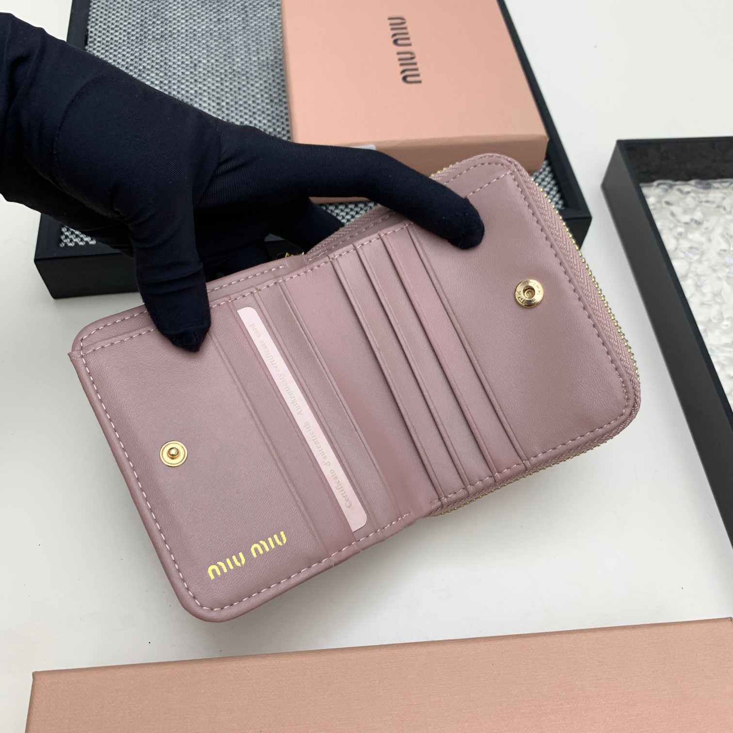 Miu Miu Lambskin Zip Coin Purse - Image 7