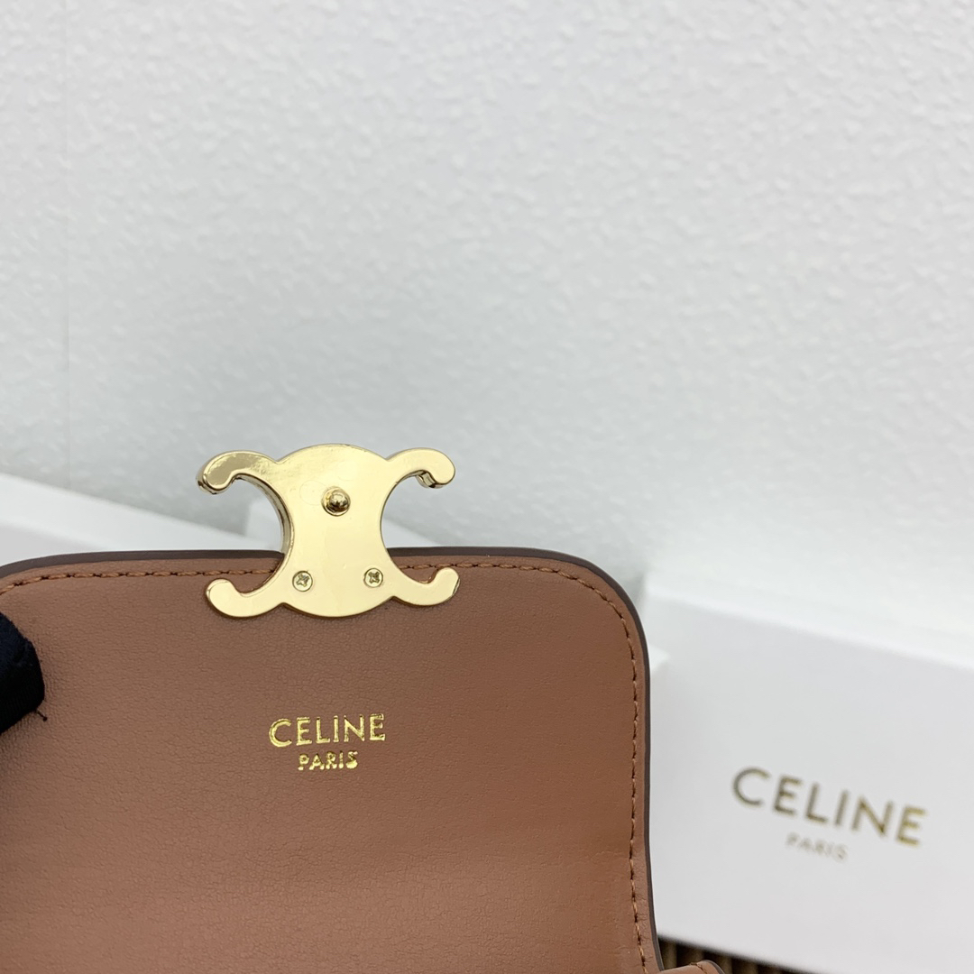 Celine Triomphe Small Embroidered Textile Wallet - Image 7