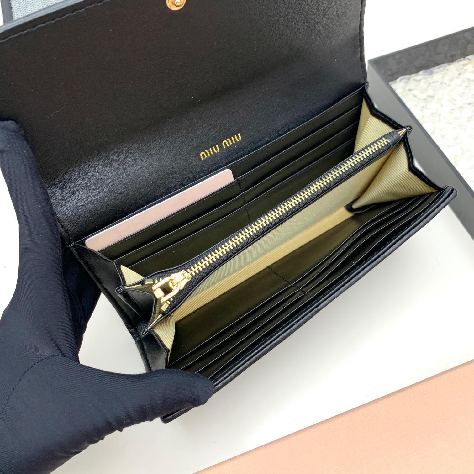 Miu Miu Lambskin Zip Coin Purse - Image 7