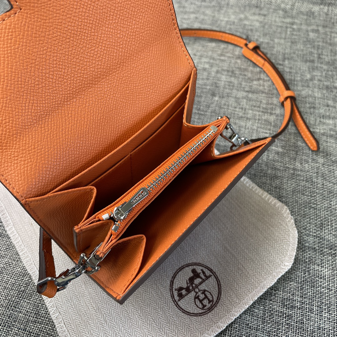 Hermes Constance Palm-Grain Calfskin Crossbody Bag - Image 7