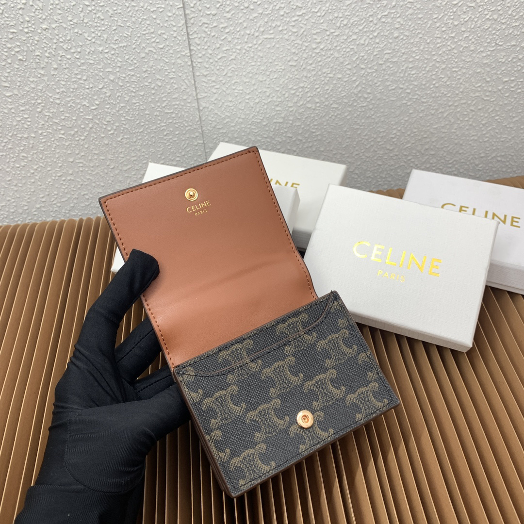 Triomphe Leather Business Card Holder - Image 7