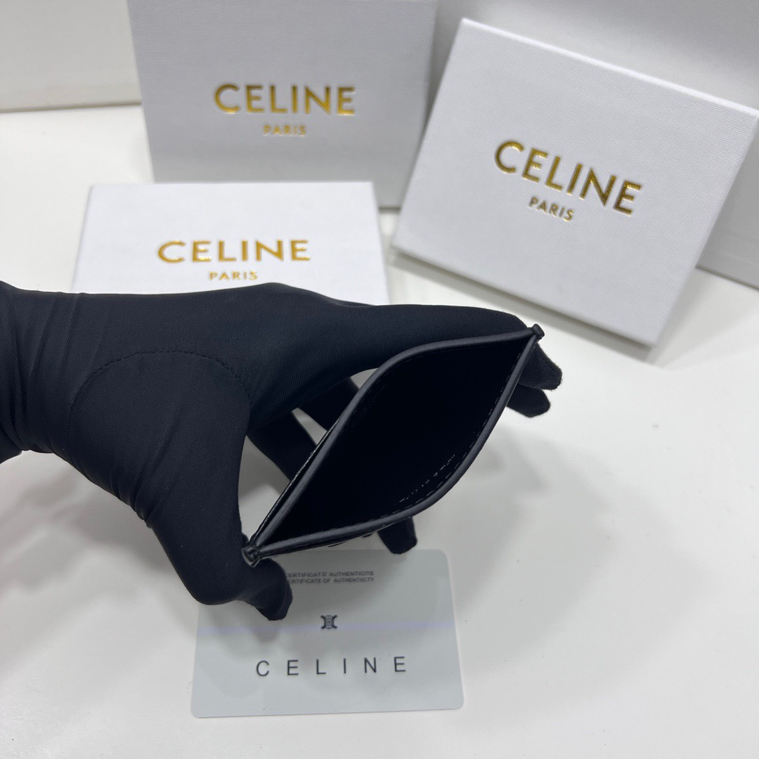 Celine Slim Leather Card Holder - Image 7