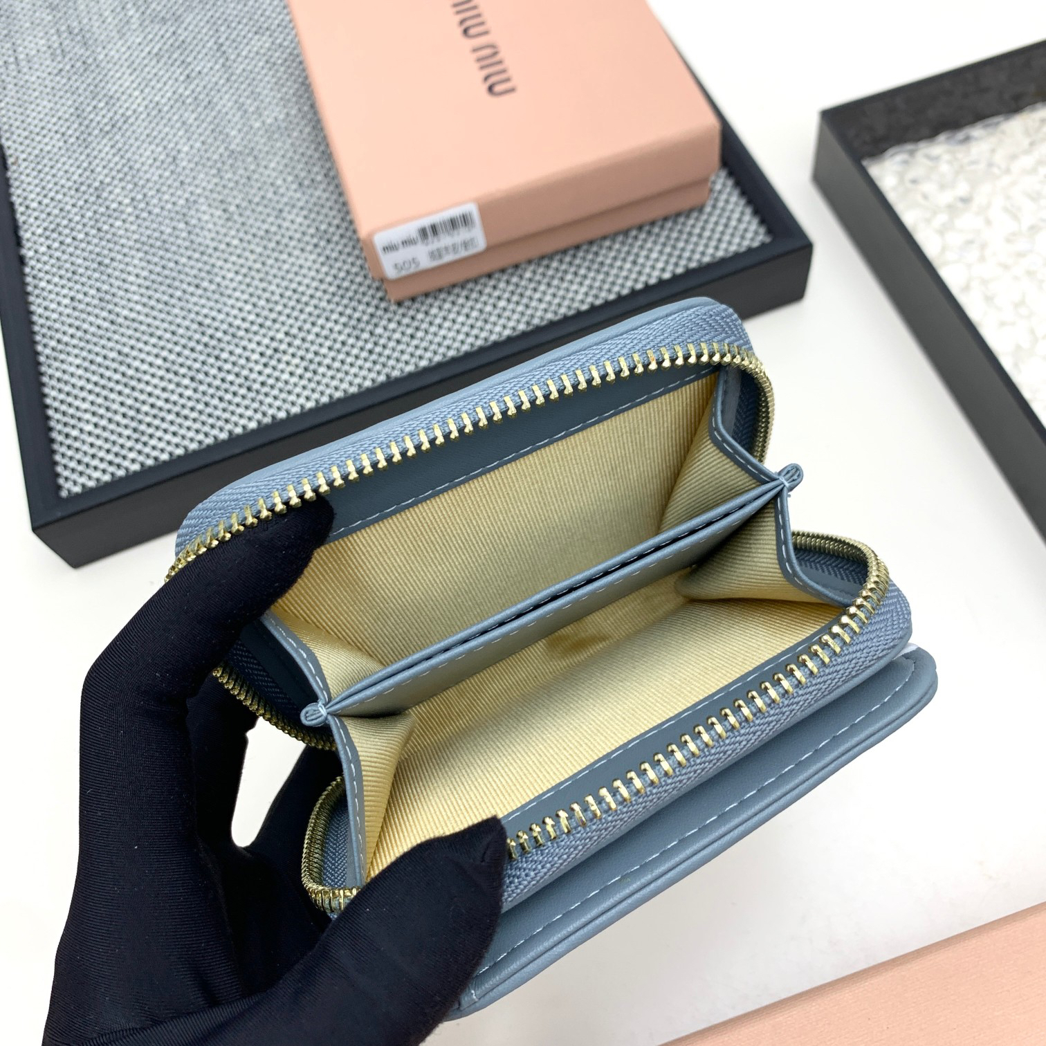 Miu Miu Lambskin Zipper Coin Purse - Image 7