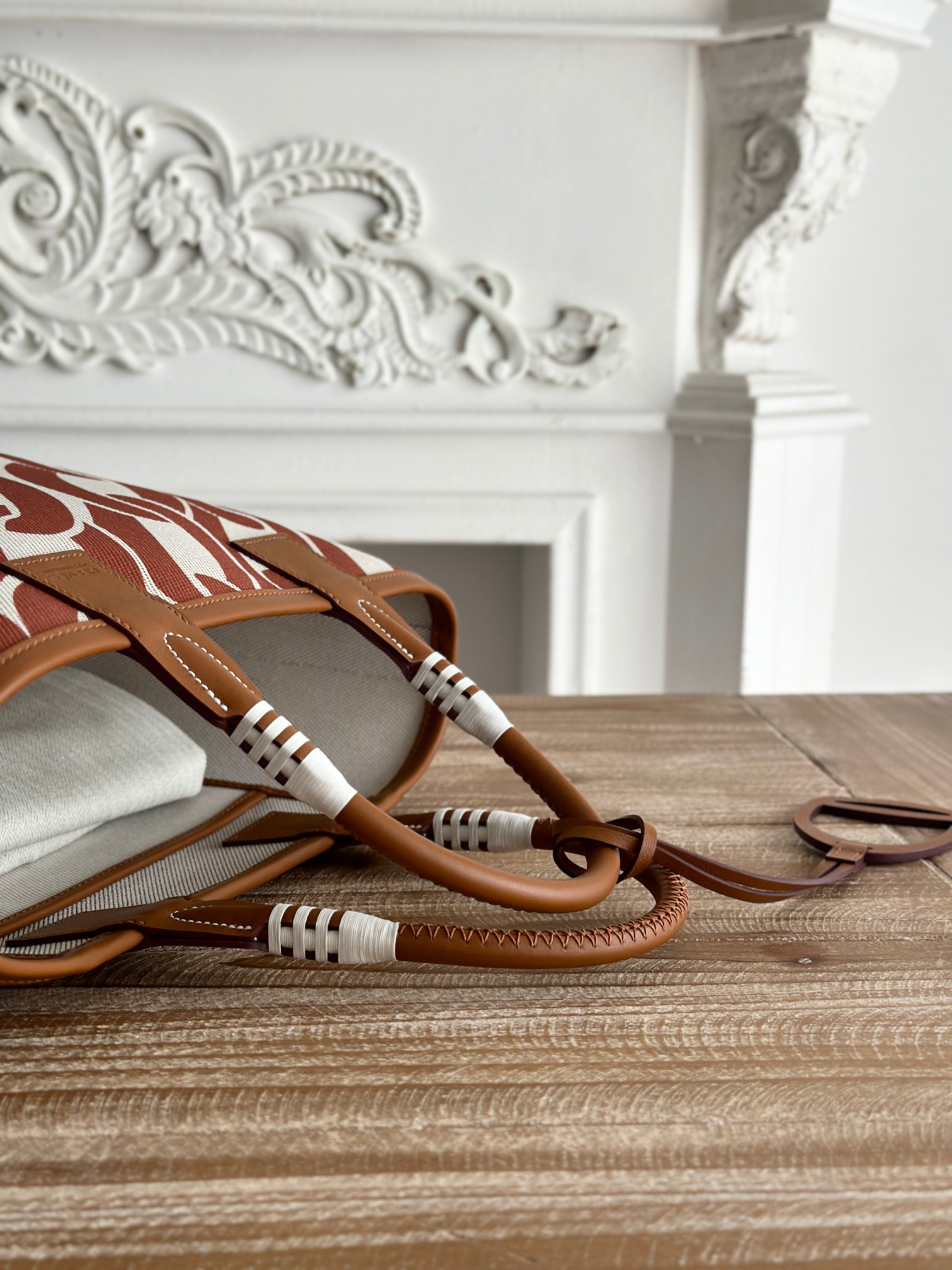 H-Hermès Steeple Canvas Tote Bag - Image 7