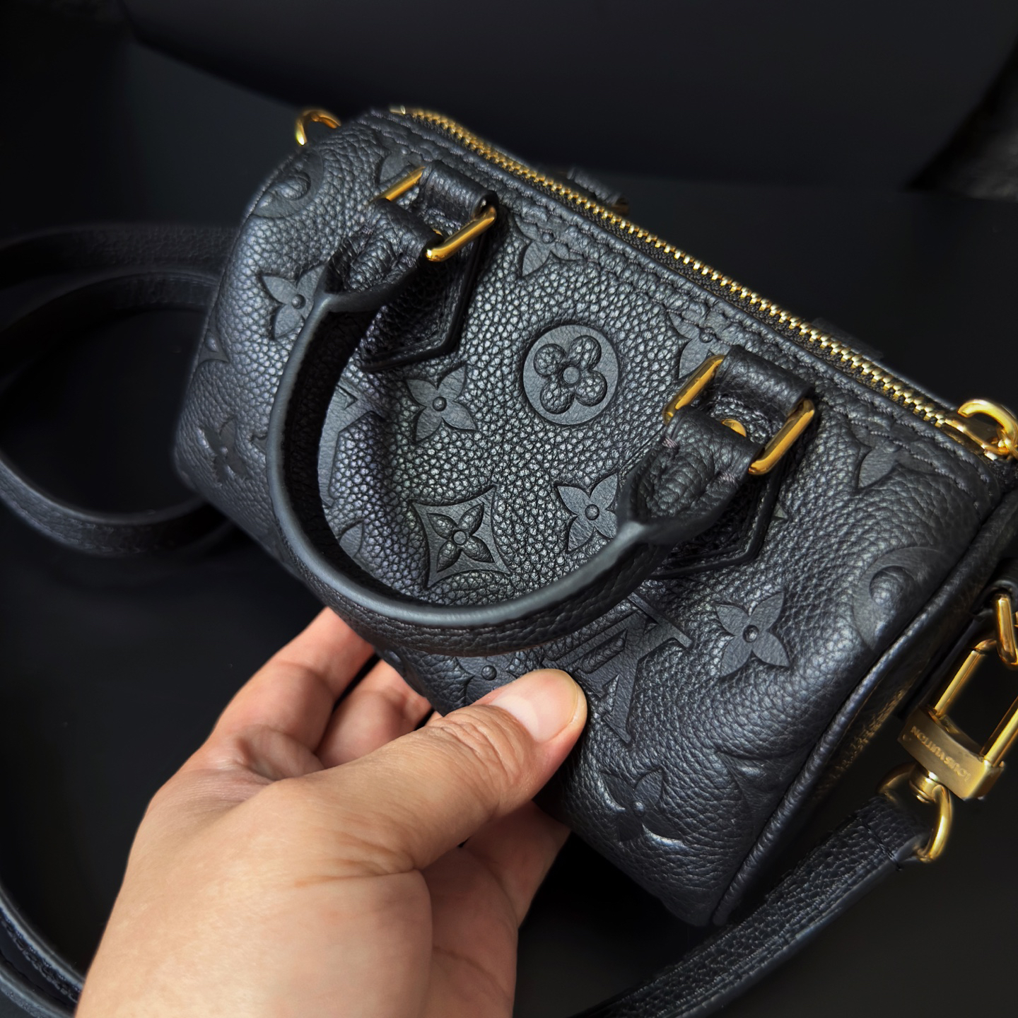 Louis Vuitton Nano Speedy M82450 Handbag - Black - Image 7