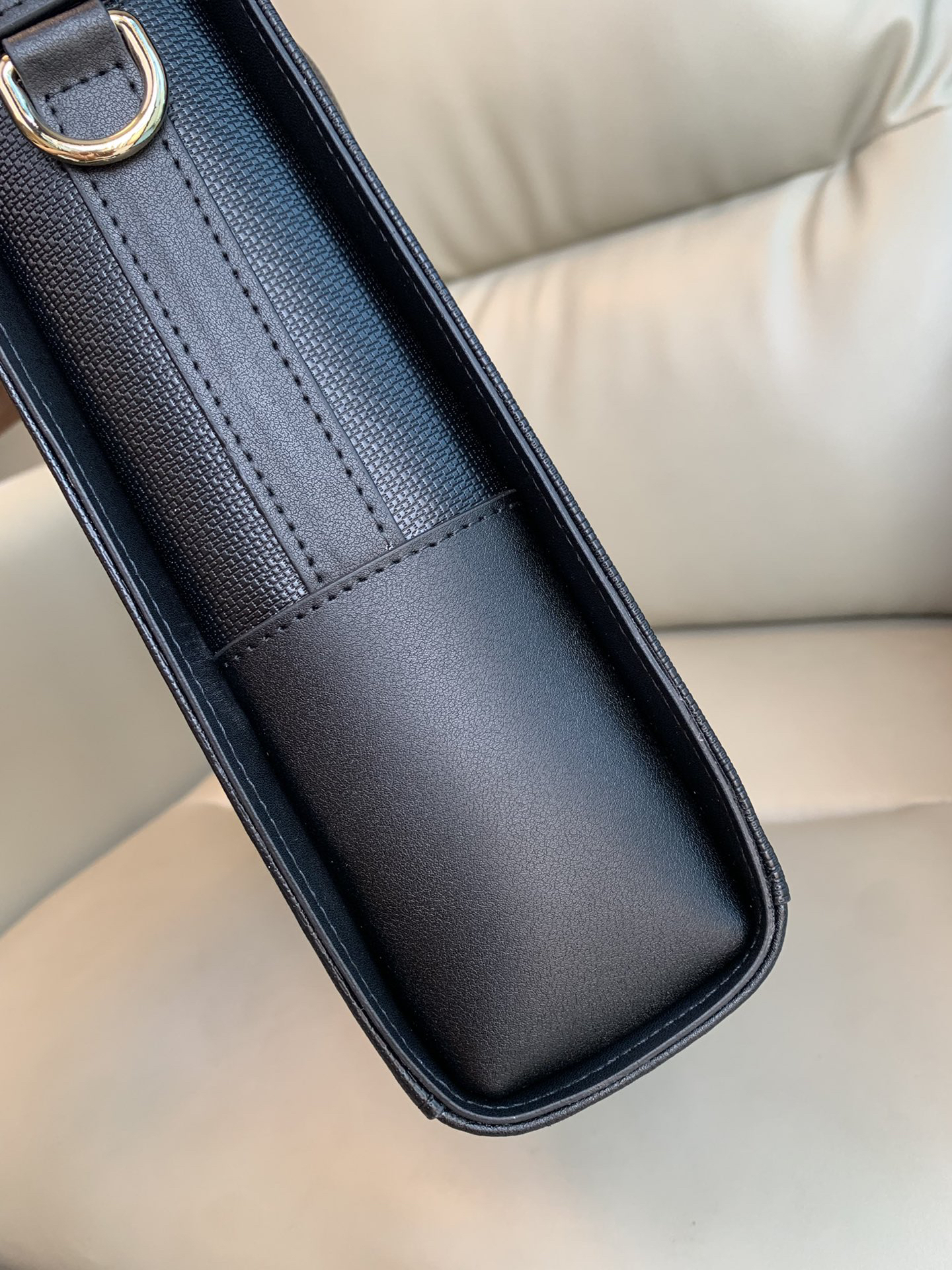 Prada Embossed Leather Briefcase - Image 7