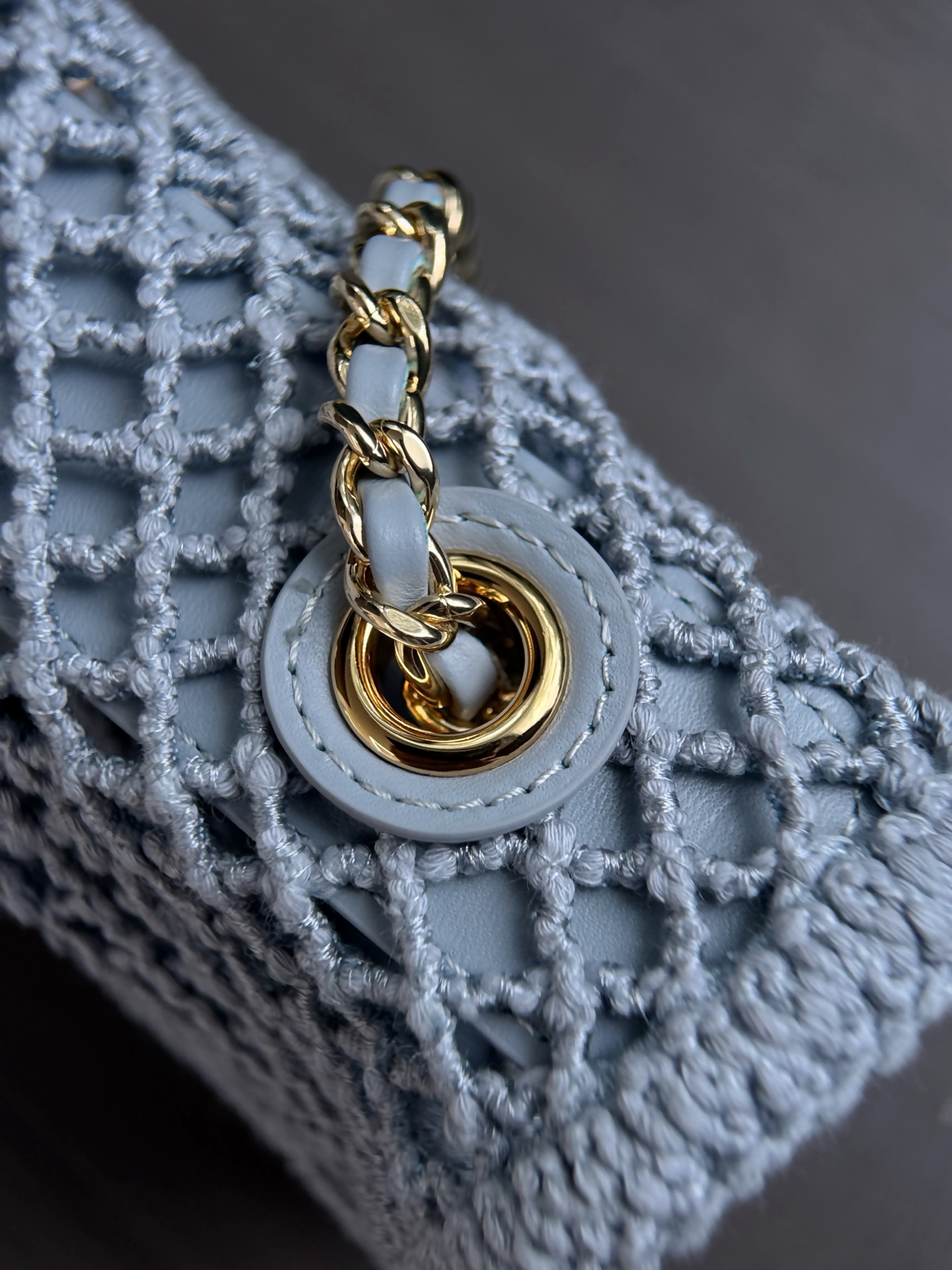 Chanel Hook-Woven Chain Shoulder Bag - Image 7