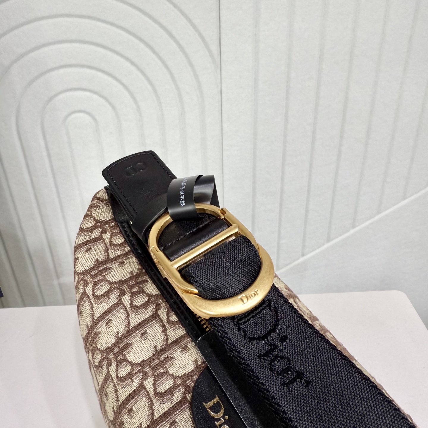 Dior Jett Handbag in Brown Oblique Print - Image 7