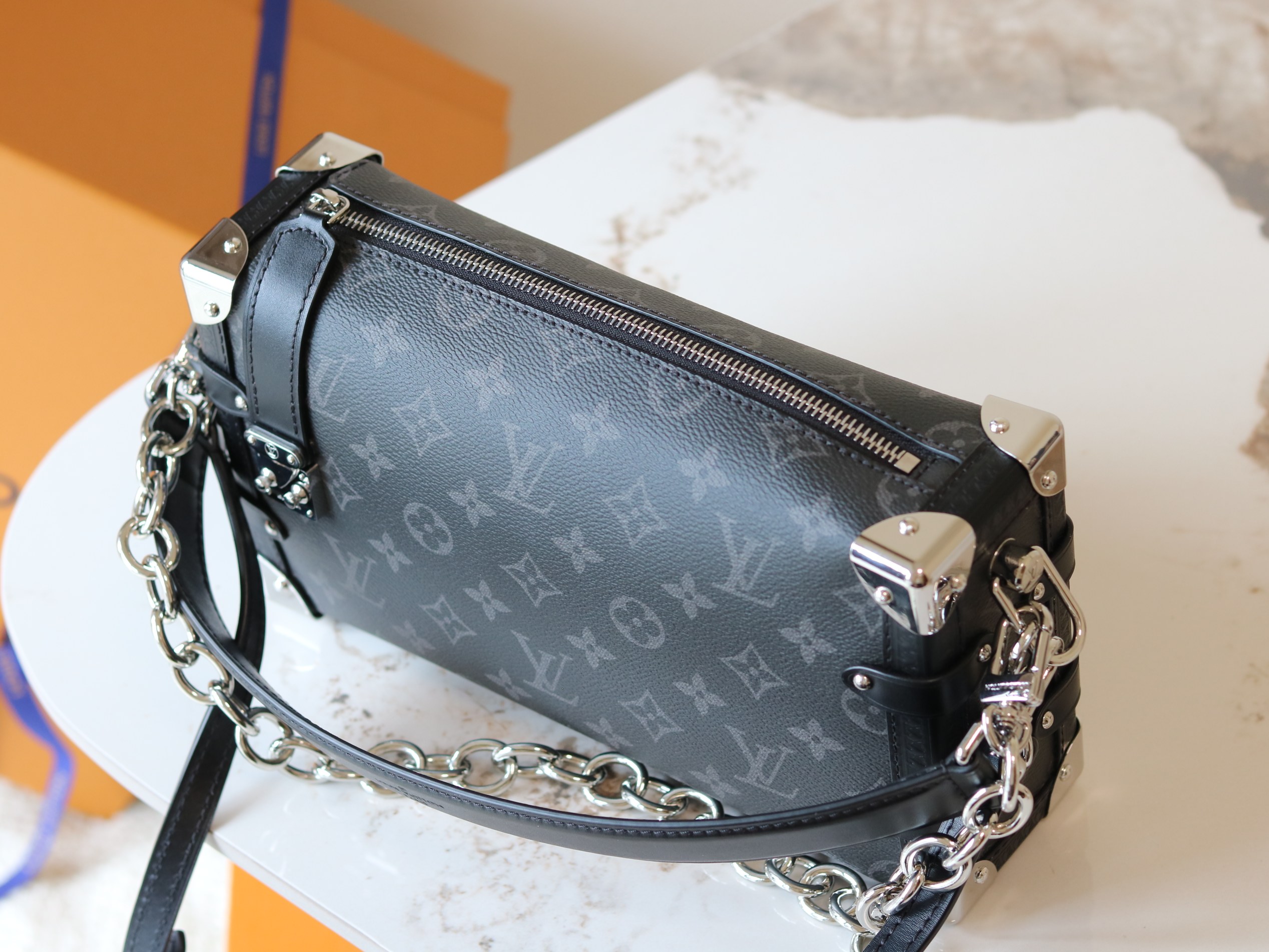 Louis Vuitton Side Trunk East West Monogram Eclipse Crossbody Bag M26226 - Image 7
