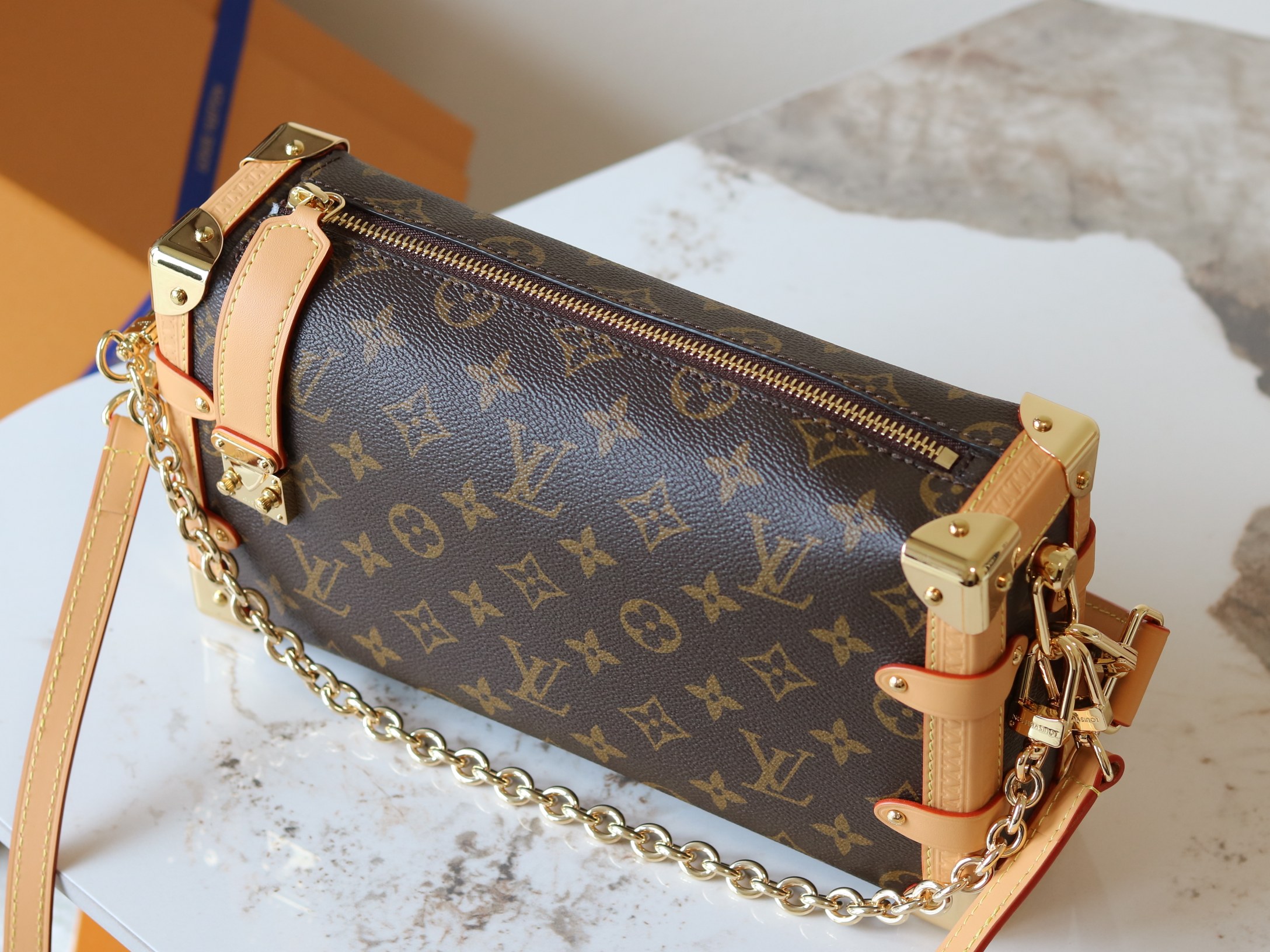 Louis Vuitton Side Trunk East West Shoulder Bag in Monogram Eclipse Canvas - Image 7