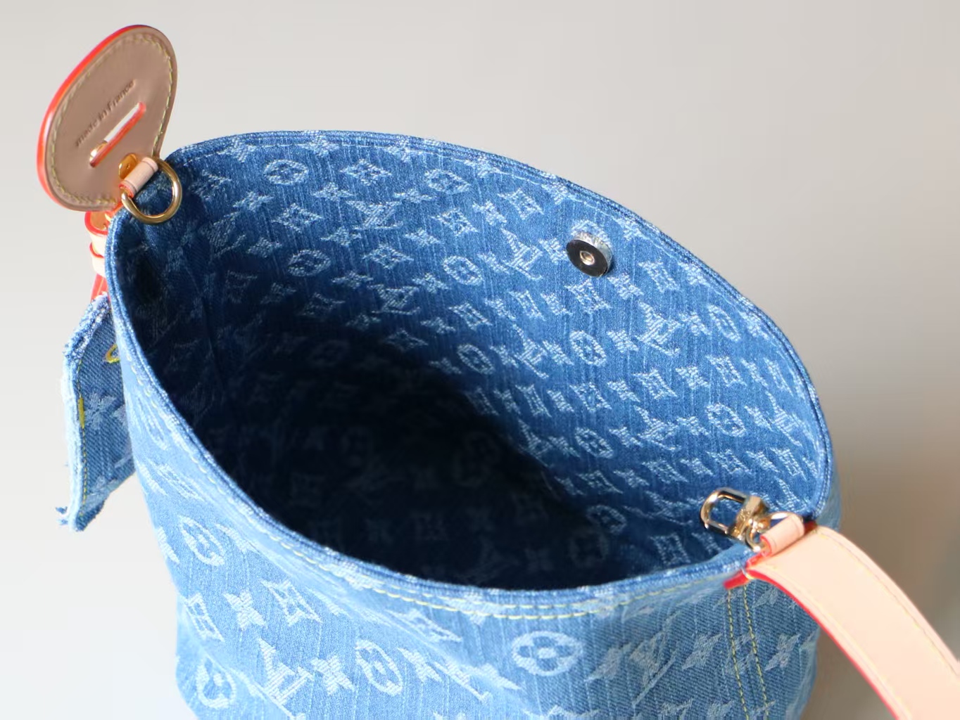 Louis Vuitton All In BB Denim Handbag - Blue - Image 7