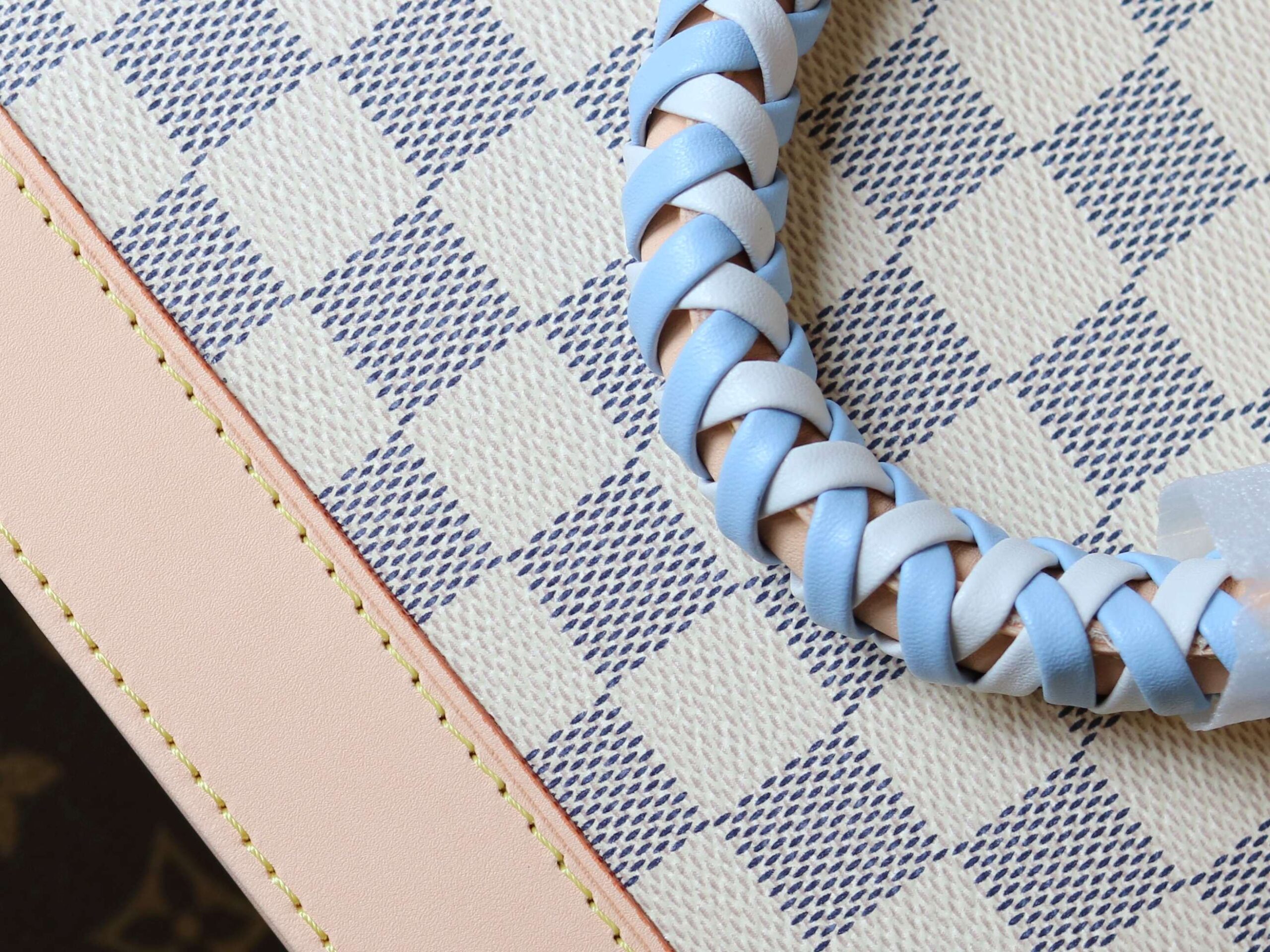 Louis Vuitton Alma BB Handbag in Damier Azur Canvas - Image 7