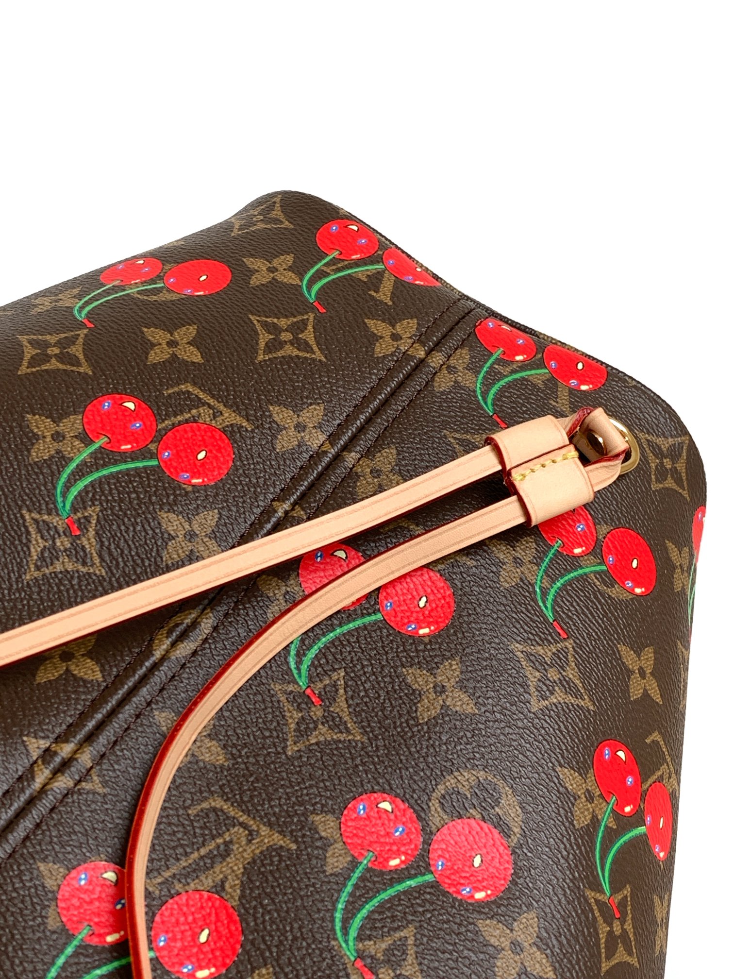 Louis Vuitton Neverfull MM Cherry Monogram Tote Bag - Image 7