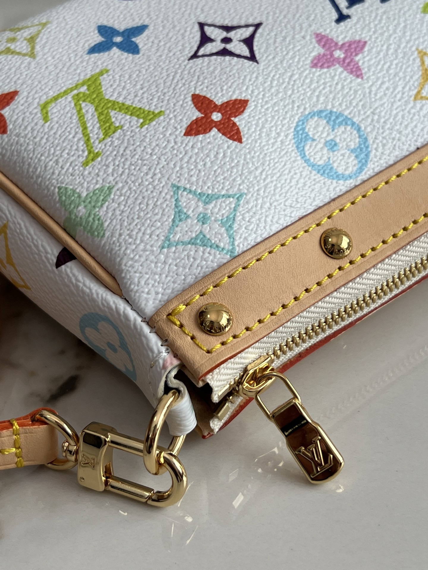 Louis Vuitton x Takashi Murakami Pochette Accessoires Handbag - Image 7