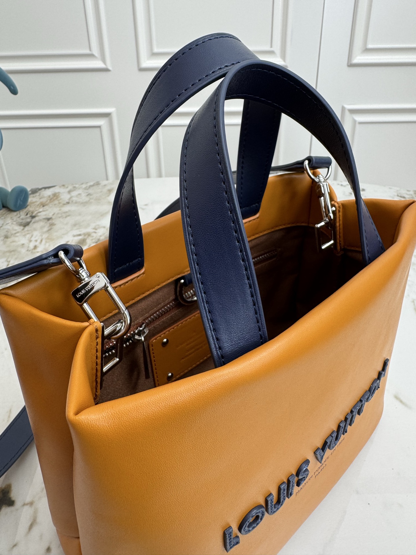 Mini Shopper Tote in Yellow, Army Green, and Pink - Image 7