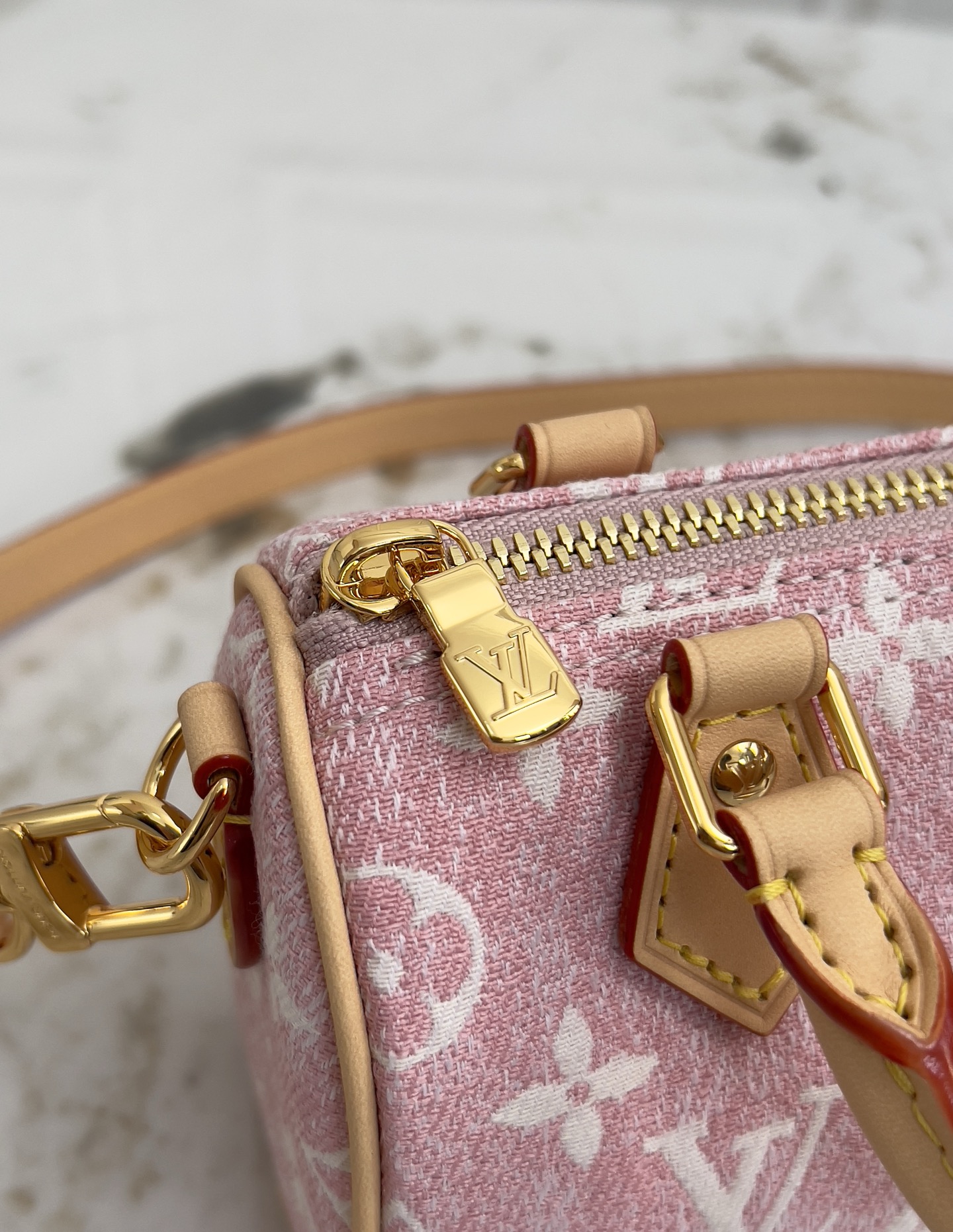 Louis Vuitton Nano Speedy Monogram Denim Crossbody Bag - Image 7