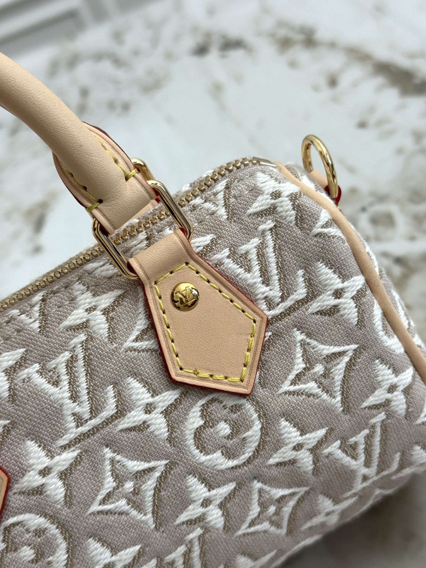 Louis Vuitton Nano Speedy Monogram Embleme Canvas Handbag - Image 7